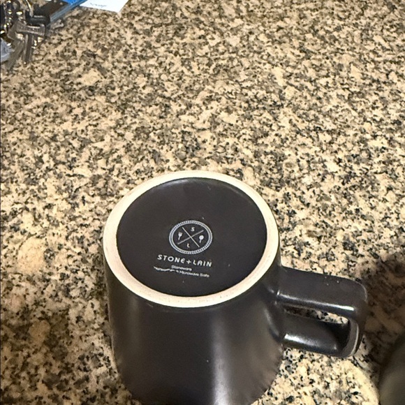 Stone + Lain Black Coffee Mugs Set 4 - Picture 5 of 5